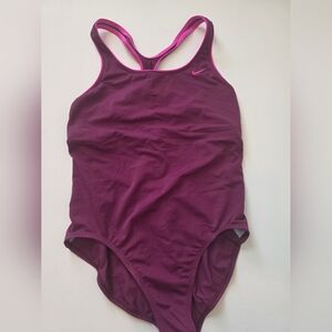 Nike Women's Magenta/Pink Trim One-Piece Swimsuit XL